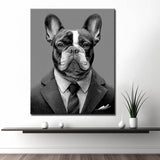 Grind nach Zahlen Hund Business schwarz weiss
