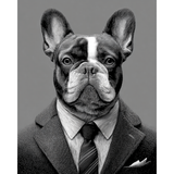 Grind nach Zahlen Hund Business schwarz weiss