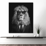 Grind nach Zahlen Löwe cool black white