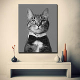 Grind nach Zahlen Katze schwarz weiss