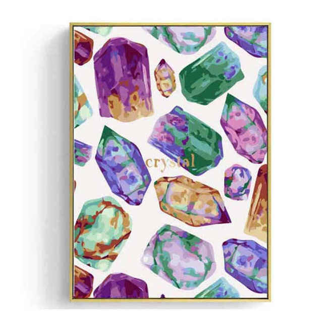 Malen nach Zahlen Kristalle