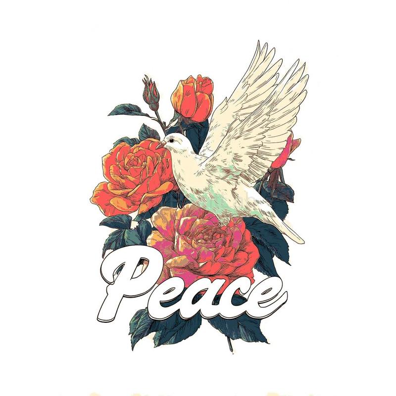 Grind nach Zahlen Peace Love Joy