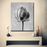Grind nach Zahlen Blume black white