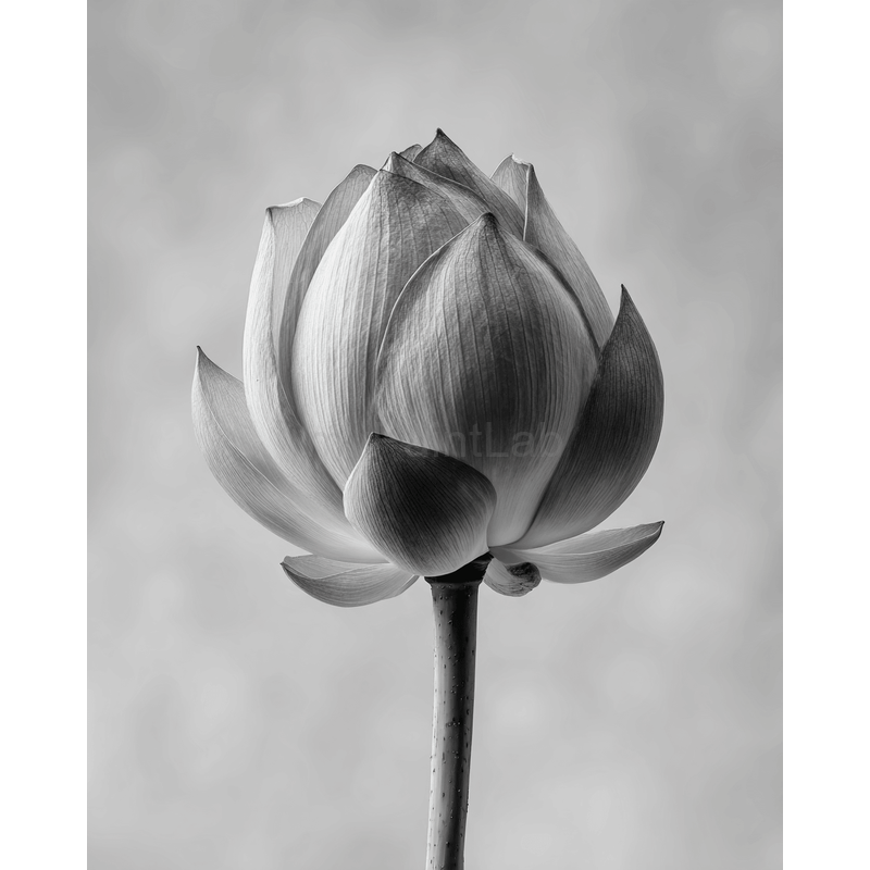 Grind nach Zahlen Blume black white