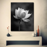 Grind nach Zahlen Blume black white