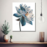 Grind nach Zahlen Blume black white