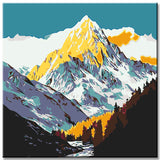 Malen nach Zahlen Bergmassiv