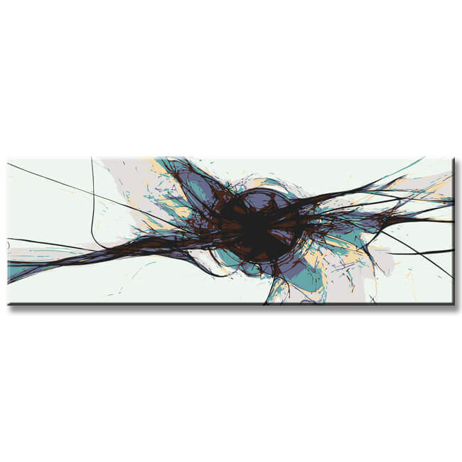 Malen nach Zahlen Moderne Kunst Black Explosion