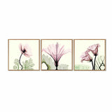Malen nach Zahlen Triptychon Blumen violett