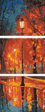 Malen nach Zahlen Herbst Abend - 3-teilig (Triptychon)-SS-547-3-teilig