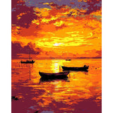 Malen nach Zahlen Segeltörn Sonnenuntergang