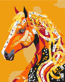 Grind nach Zahlen Pferde mit Bändern