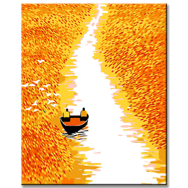 Malen nach Zahlen Bootsfahrt