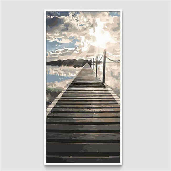 Malen nach Zahlen Steg zum See