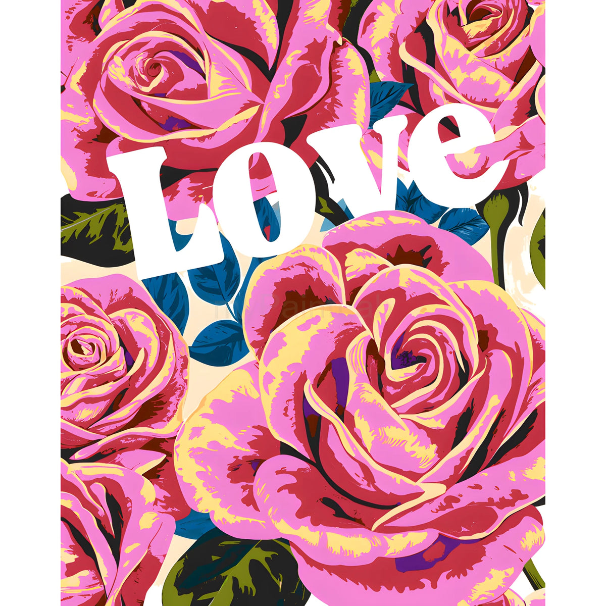 Malen nach Zahlen Blume Love