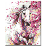 Grind nach Zahlen Pferd im Blütenrausch