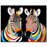 Malen nach Zahlen Zebras coloriert
