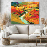 Grind nach Zahlen Landschaft Felder