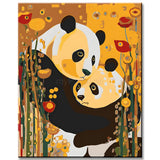 Malen nach Zahlen Panda Schlafsack