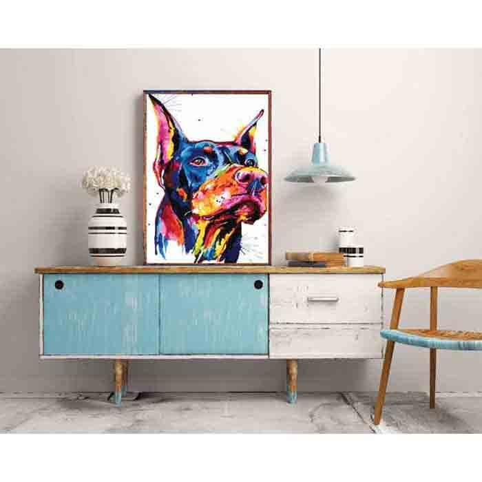 Malen nach Zahlen Hund Dogge Portrait Moderne TierKunst