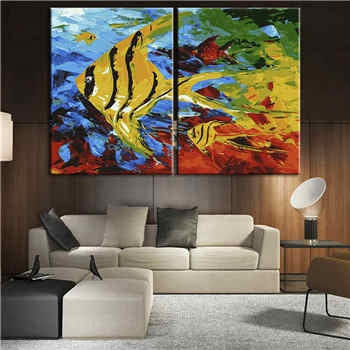 Malen nach Zahlen Fisch Tier Moderne TierKunst