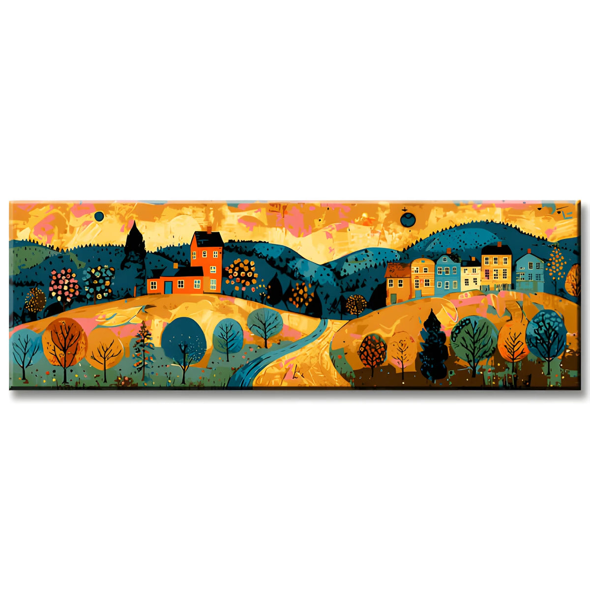 Painting by Numbers Panorama Village Landscape