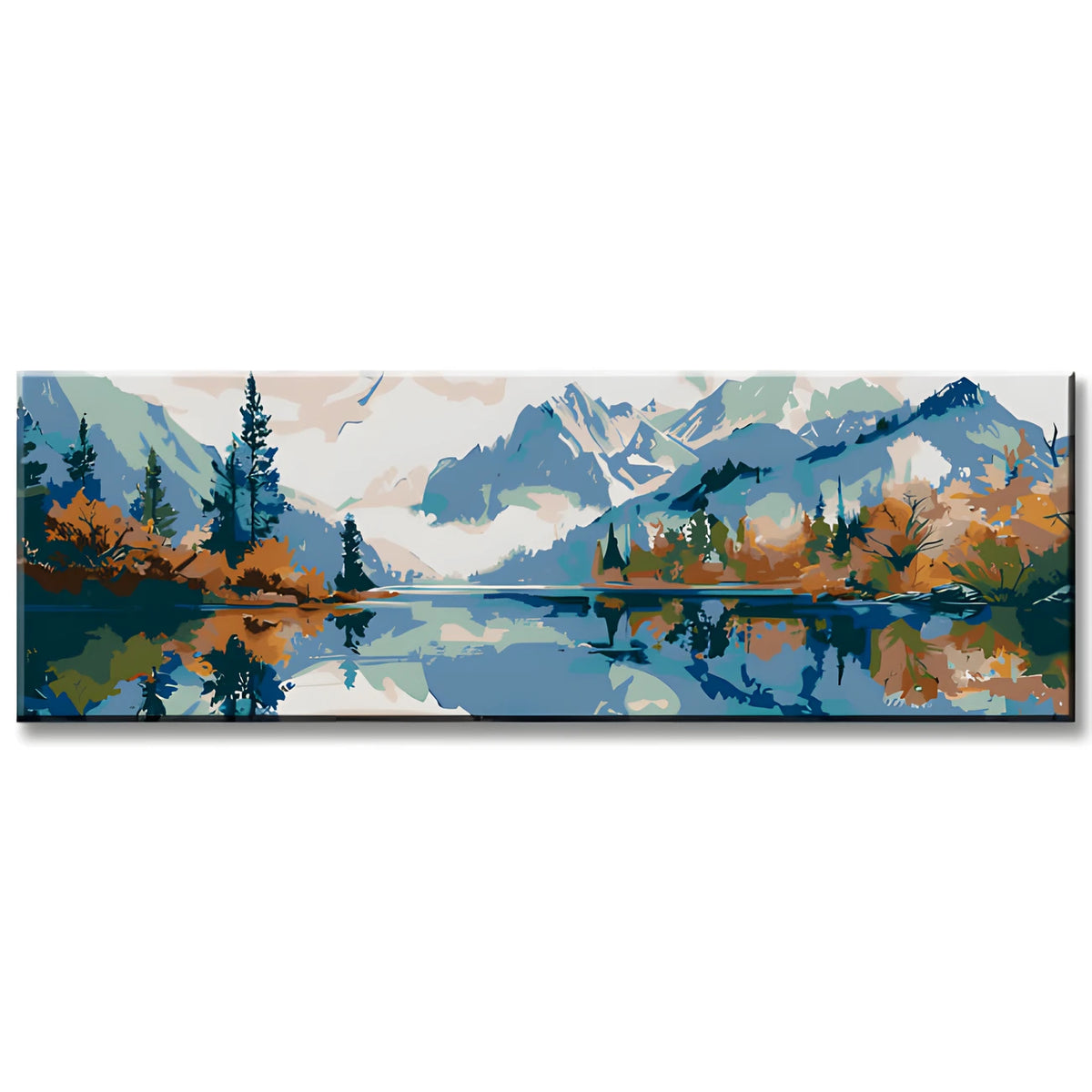Painting by Numbers Panorama Mountain Lake in Autumn
