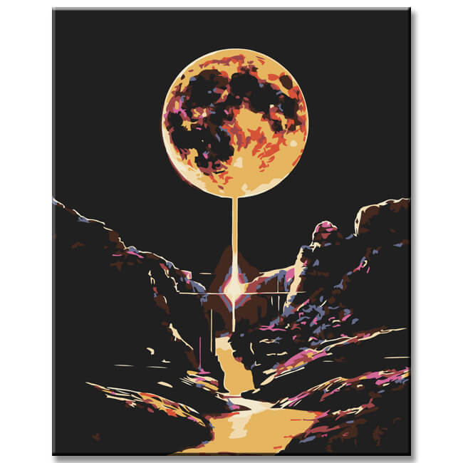 Malen nach Zahlen Mondschein