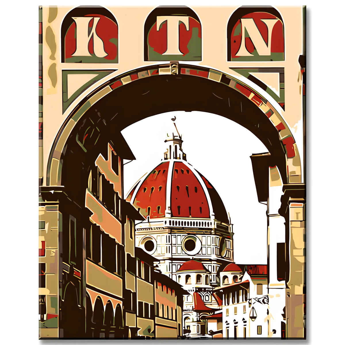 Malen nach Zahlen Florenz Stadtansicht